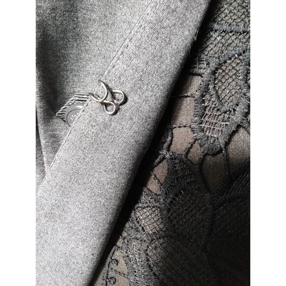 Torrid Military Style Heather Grey Tailored Fit Hidden Clasp Jacket Size 00 M/L - Picture 6 of 10